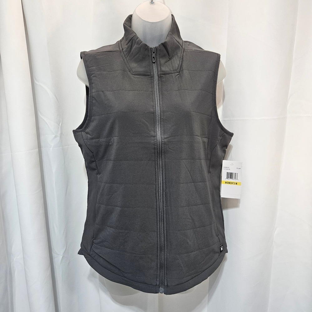 Spyder Womens Pillow Tech Quilted Full Zip Vest Charcoal Gray S17029PR M